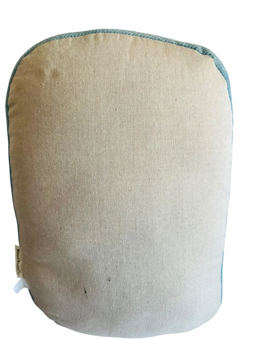 Cost Plus World Market Multicolor Embroidered Pillow with Pink Trim